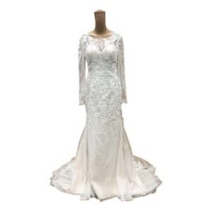 Melissa Sweet Lace Long Sleeve Wedding Dress Size 6